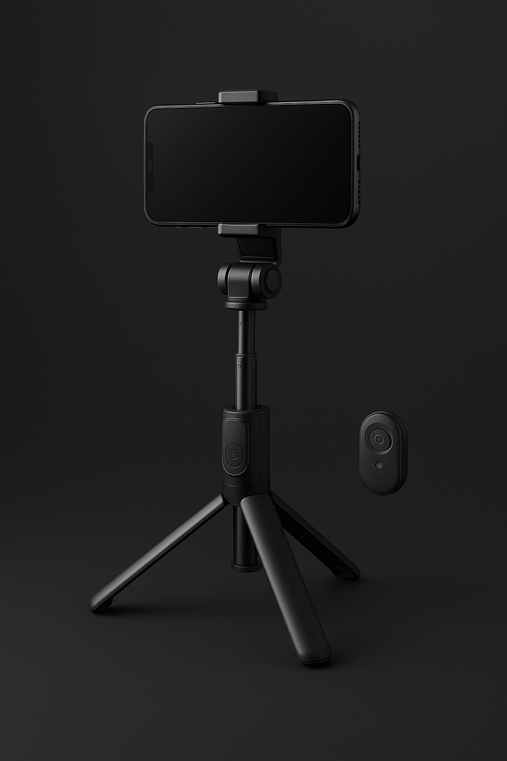 EverydayStand Bluetooth selfie stick tripod with remote and optional fill light for iPhone & Android.