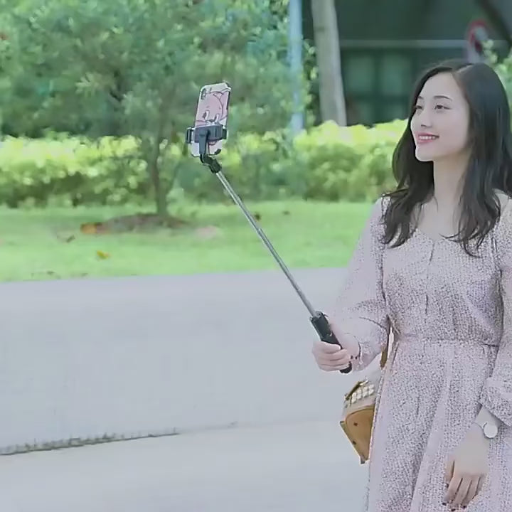 EverydayStand Bluetooth selfie stick tripod with remote and optional fill light for iPhone & Android.